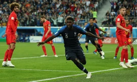 Sauel Umtiti ăn mừng bàn mở tỷ số