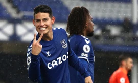 Tiền vệ ngôi sao James Rodriguez (Everton) từng có cơ hội khoác áo M.U