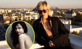 Miley Cyrus phô ngực trần táo bạo trên tạp chí