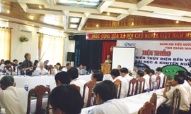 BQL Dự án Thủy điện 3 và Cty Thủy điện Sông Tranh 2 vắng mặt tại hội thảo Ảnh: Nguyễn Thành