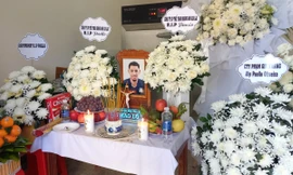 Thi hài tiền đạo Paollo đang ở Nhà tang lễ Bệnh viện Y dược Hoàng Anh Gia Lai 