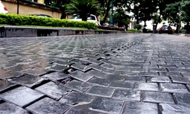 Tuyến đường bị sụt lún nghiêm trọng