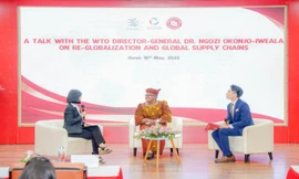 Tổng giám đốc WTO giao lưu với sinh viên Ngoại thương về tái toàn cầu hóa