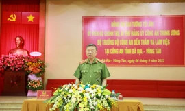 Bộ trưởng Tô Lâm thăm và làm việc tại Công an tỉnh Bà Rịa - Vũng Tàu