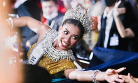 Hỗn loạn ở sân bay đón Á hậu Hoàn vũ trở về quê nhà