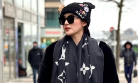 Huyền My và gia đình du lịch châu Âu ngày mùng 3 Tết