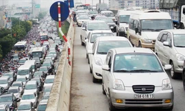 Đường Vành đai 3 Hà Nội được xác định là ranh giới để thu phí ô tô vào nội đô Hà Nội Ảnh: A.Trọng 