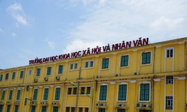 Trường Đại học Khoa học Xã hội và Nhân văn vẫn chưa di chuyển hẳn. Ảnh: Hồng Vĩnh