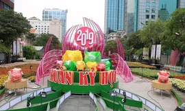 Ðường hoa Nguyễn Huệ trước ngày đón khách​