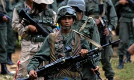 Quân đội Venezuela thề trung thành với tổng thống Maduro. Ảnh: presstv.com