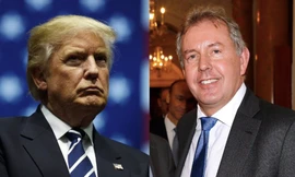 Đại sứ Kim Darroch (phải) và Tổng thống Mỹ Donald Trump. Ảnh: Huffington Post 
