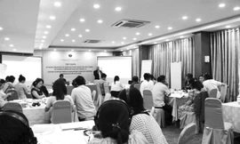 Toàn cảnh khóa tập huấn nâng cao kỹ năng giám sát đánh giá các hoạt động truyền thông 