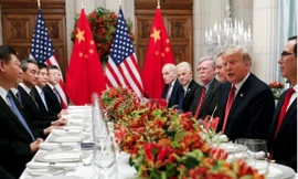 Cuộc gặp giữa ông Trump và ông Tập tại Buenos Aires, Argentina hồi cuối năm ngoái. Ảnh: Reuters/SCMP