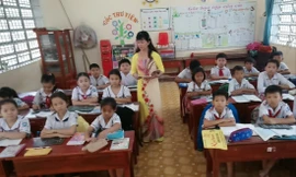 Cô giáo Huỳnh Thị Phương Thảo trong một giờ lên lớp