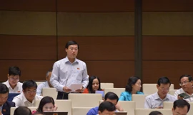 ÐBQH, Bí thư Thứ nhất Trung ương Ðoàn Lê Quốc Phong phát biểu ảnh: Như Ý