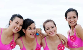 Thí sinh Hoa khôi thể thao khuấy động biển Đà Nẵng