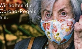 Bức áp phích về dịch COVID-19 đang gây tranh cãi gay gắt tại Đức. Ảnh: Visit Berlin.