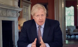 Thủ tướng Anh Boris Johnson trong bài phát biểu tối qua.