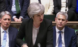 Thủ tướng Anh Theresa May trong phiên họp Quốc hội về vấn đề Brexit