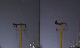 Trung Quốc: Leo lên cột điện ngồi khiến hàng nghìn hộ mất điện