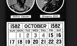 Lịch tháng 10 năm 1582 có 10 ngày không tồn tại