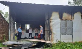 Sét đánh cháy nhà dân ở Hà Tĩnh