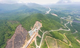 Khoan thông nhánh hầm xuyên núi duy nhất trên cao tốc qua Hà Tĩnh 