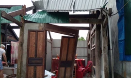 Lốc xoáy làm tốc mái gần 30 nhà dân ở Hà Tĩnh