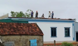 Lốc xoáy cuốn tốc nhiều mái nhà, hàng trăm cây xanh gãy đổ 