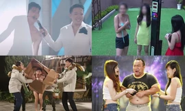 Lợi dụng người chơi trong gameshow khoe thân 