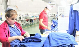 Công nhân làm việc tại Công ty TNHH New Apparel Far Eastern (Việt Nam). Ảnh: H.C 