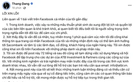 Người xúc phạm Chủ tịch Sacombank xin lỗi, ngân hàng không chấp nhận