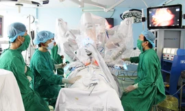 Hệ thống robot y tế tại Bệnh viện Bình Dân TPHCM. Ảnh: Vân Sơn