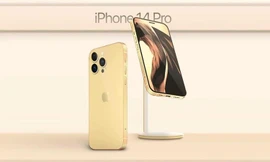 Lộ diện iPhone 14 Pro màu Gold: Cụm camera siêu to, viền mỏng hơn, màn hình được mở rộng