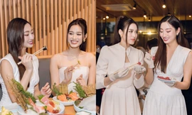 Đỗ Thị Hà đọ sắc cùng Lương Thùy Linh, vẻ đẹp của 2 nàng hậu gây thương nhớ