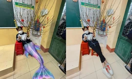 Lớp học thiếu bình cắm hoa, nam sinh có màn "hóa thân" siêu lầy lội khiến cả lớp cười lăn