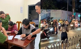 Công an làm việc với 2 TikToker dàn dựng "mất điện thoại" khi đi xem tổng duyệt diễu binh