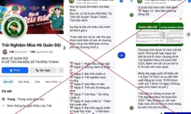 Đăng ký Trại Hè quân đội miễn phí trên MXH, nhiều người bị chiếm đoạt số tiền lớn