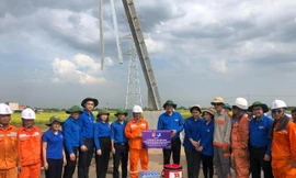 Tuổi trẻ Thái Bình, Thanh Hóa, Ninh Bình tham gia hỗ trợ xây dựng đường dây 500kV mạch 3
