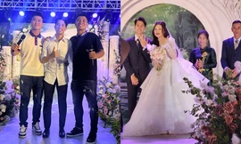 Thầy Park Hang-seo và dàn cầu thủ đội tuyển Việt Nam dự đám cưới Đình Trọng