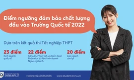 Trường Quốc tế - Đại học Quốc gia Hà Nội công bố điểm sàn xét tuyển 2022 tăng 2-3 điểm