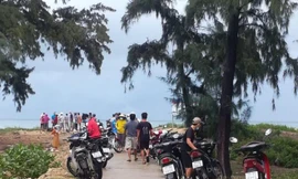 Gành đá Tân Thanh nơi xảy ra vụ việc - ảnh NLD