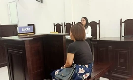 Bị cáo Đinh Thị Ngọc Ánh tại tòa.