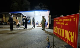 Một chốt kiểm dịch liên ngành tại phường Đồng Lạc, TP Chí Linh (Hải Dương).