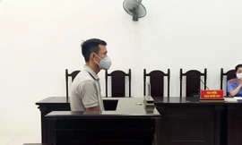 Bị cáo Trần Đình Quang tại tòa.