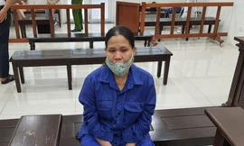 Bị cáo Nguyễn Thị Xuyến tại tòa.