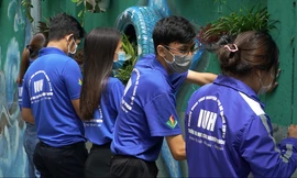 Tận thấy bức tường sinh vật biển độc lạ giữa lòng Sài Gòn 