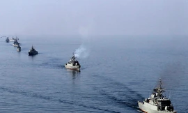 Các tàu của Iran tham gia trong cuộc tập trận hải quân ở eo biển Hormuz