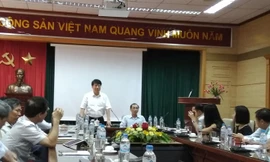 Thứ trưởng Bộ Y tế Trương Quốc Cường (đứng) tại buổi Thanh tra Chính phủ công bố kết luận sáng 20/9