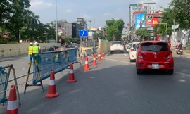 Tháo rào trên đường Kim Mã sau gần 3 năm thi công ga ngầm đường sắt Nhổn - ga Hà Nội